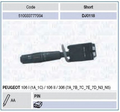 MAGNETI MARELLI 510033777004 -  Выключатель на колонке рулевого управления